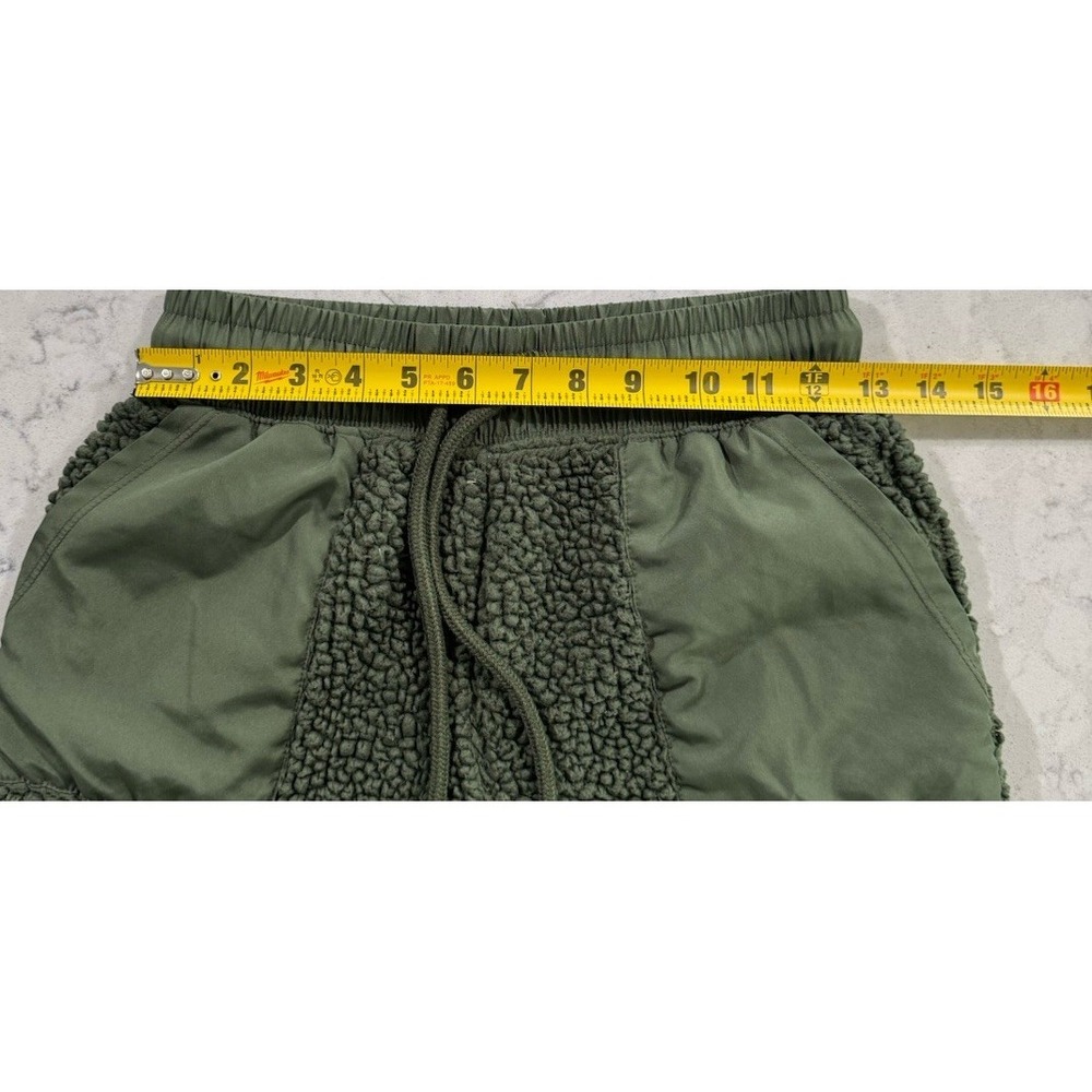 No Boundaries Joggers Womens XS Green Sherpa Fleece Athleisure Lounge Casual - Picture 5 of 7